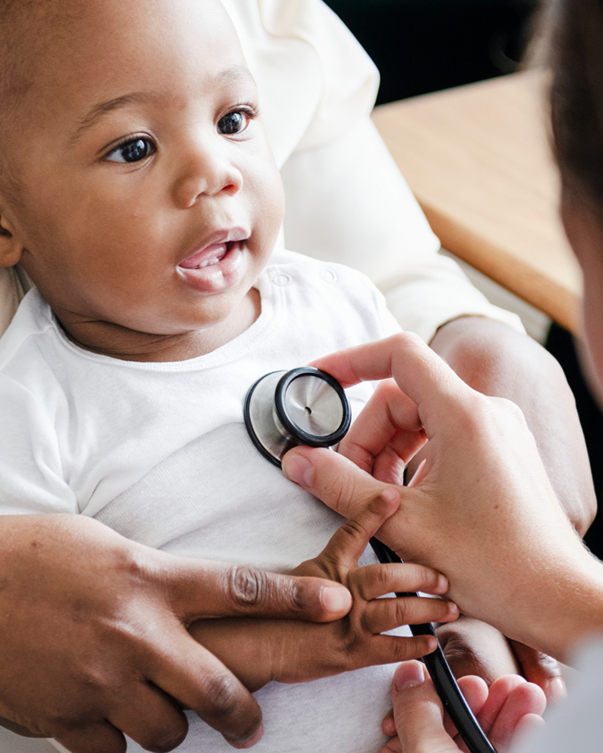 child at doctor office