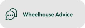 Grey call out box with speech bubble icon. Indicates Wheelhouse Advice.