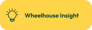 Yellow call out box with light bulb icon. Indicates a Wheelhouse Insight.
