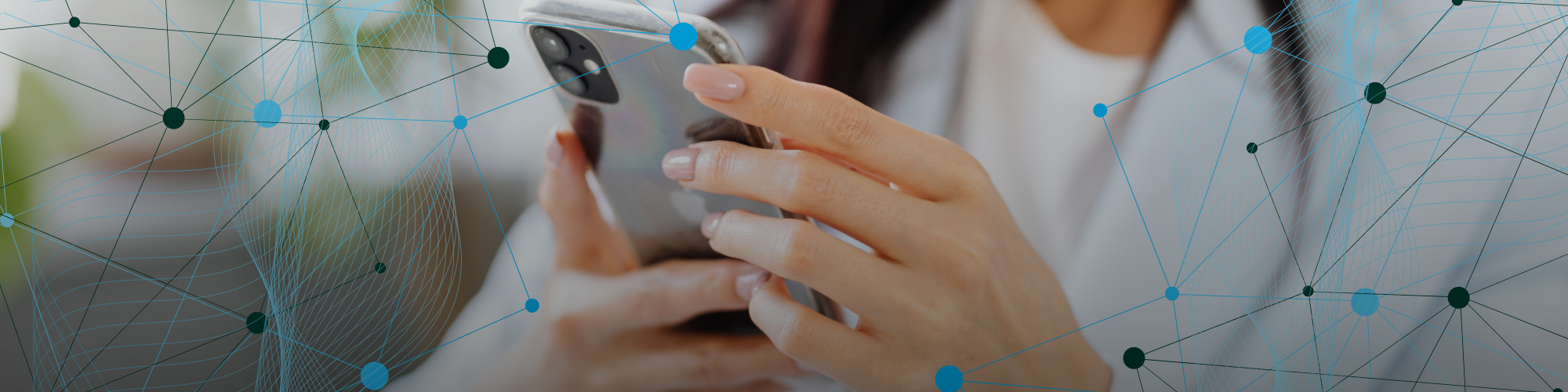 woman looking at phone